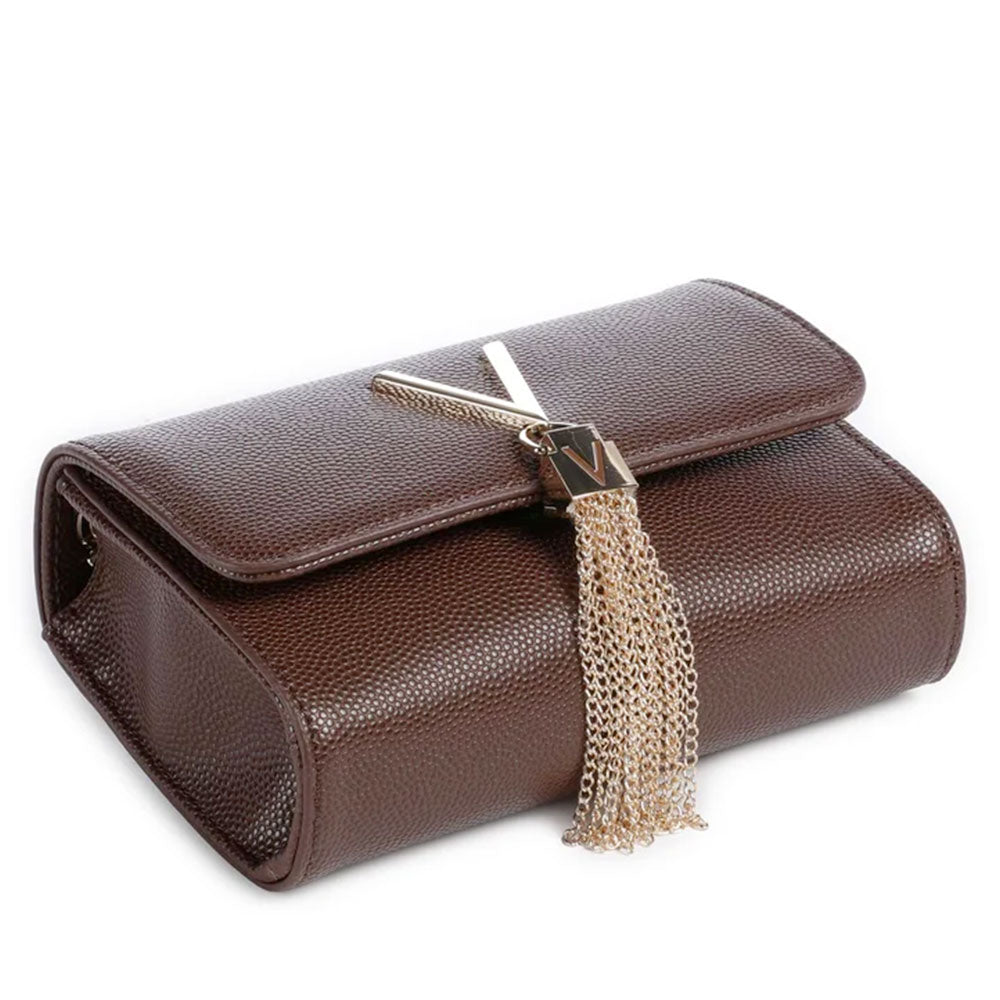 Women's Dark Brown Crossbody Bag VALENTINO BAGS Divina - VBS1R403G