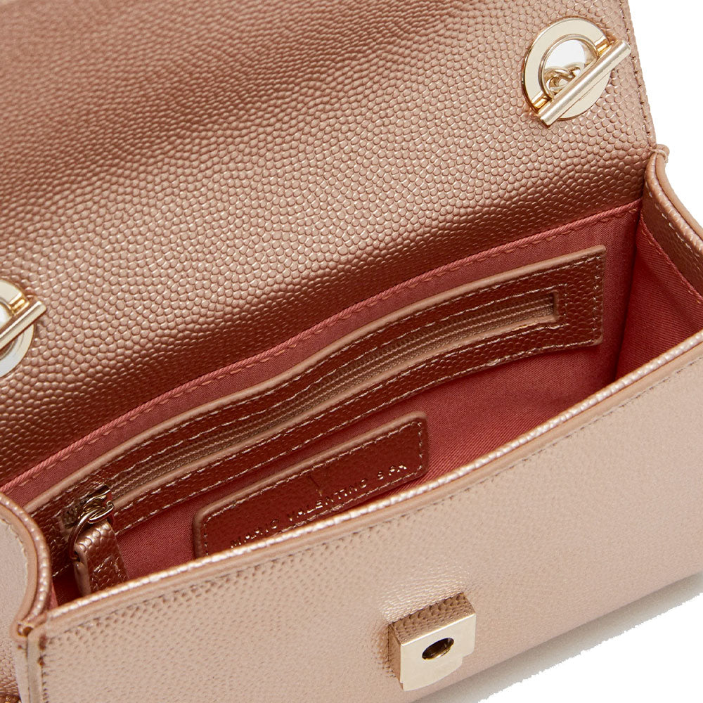 Women's Rose Gold Crossbody Bag VALENTINO BAGS Divina - VBS1R403G