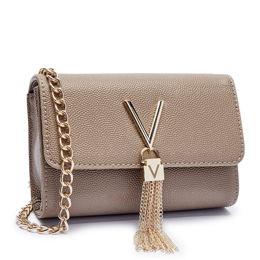 Borsa Donna a Tracolla VALENTINO BAGS linea Divina Colore Taupe - VBS1R403G