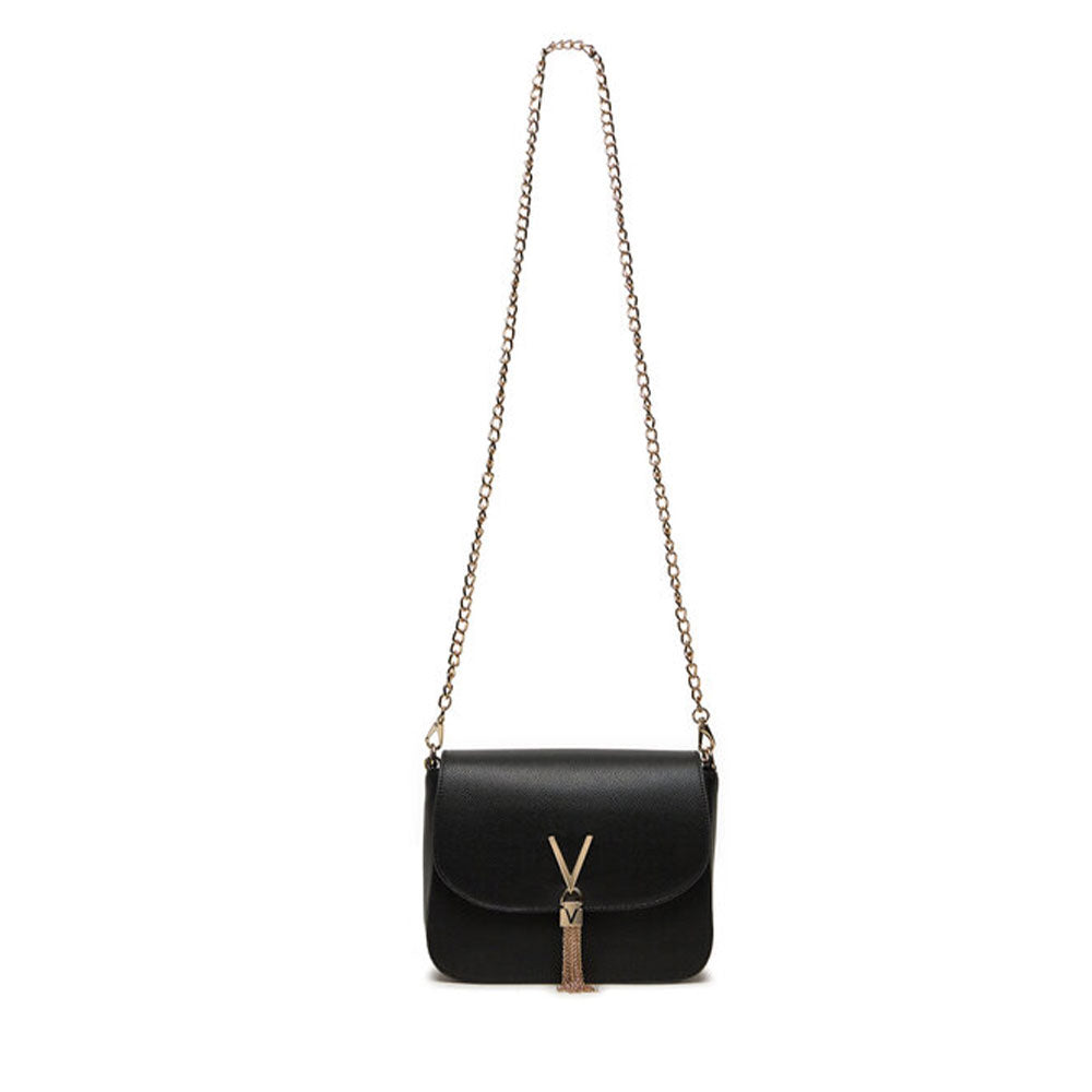 Borsa Donna a Spalla VALENTINO BAGS linea Divina Colore Nero - Gold - VBS1R404G