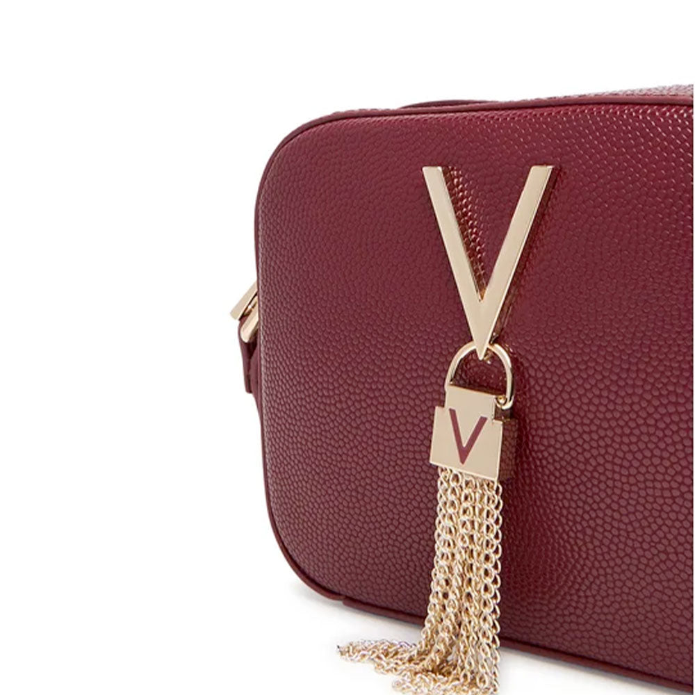 Borsa Donna a Tracolla VALENTINO BAGS linea Divina Colore Bordeaux - VBS1R409G