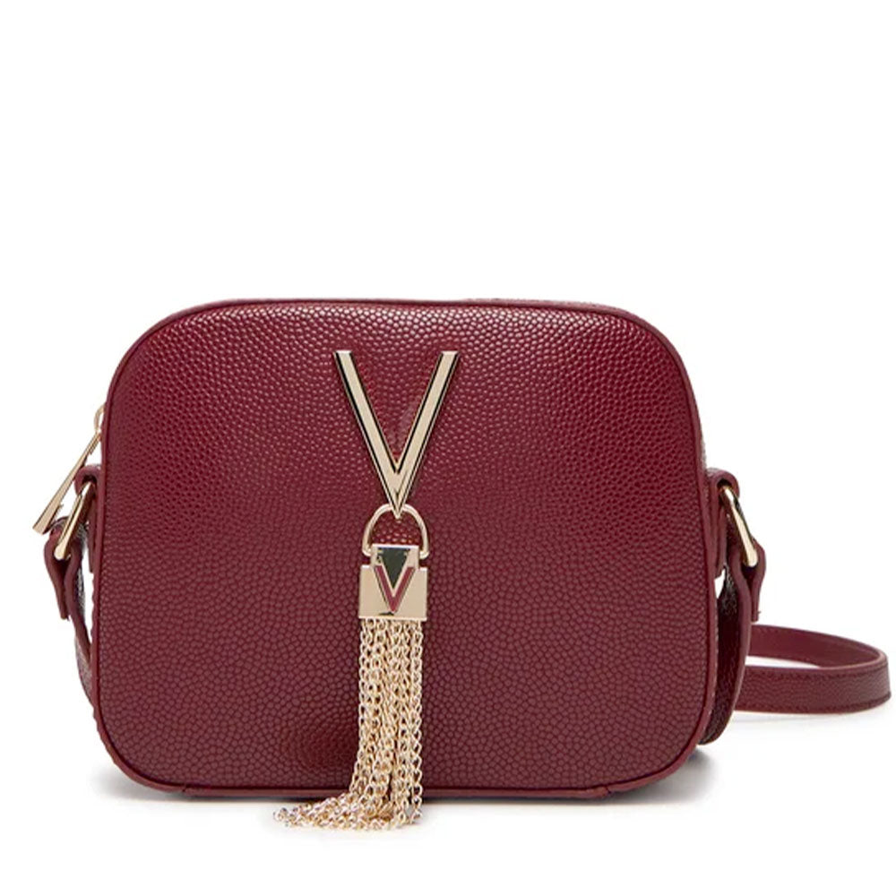 Borsa Donna a Tracolla VALENTINO BAGS linea Divina Colore Bordeaux - VBS1R409G