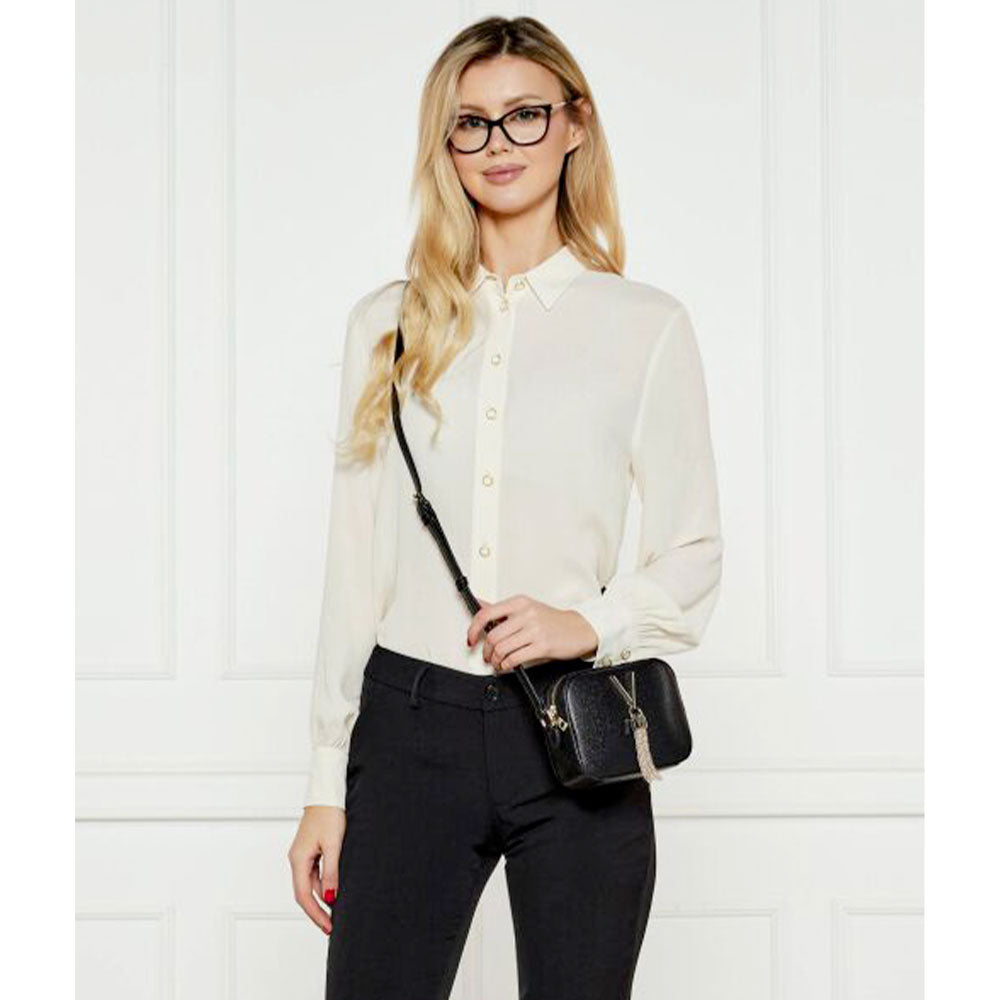 Borsa Donna a Tracolla VALENTINO BAGS linea Divina Colore Nero - Oro - VBS1R409G