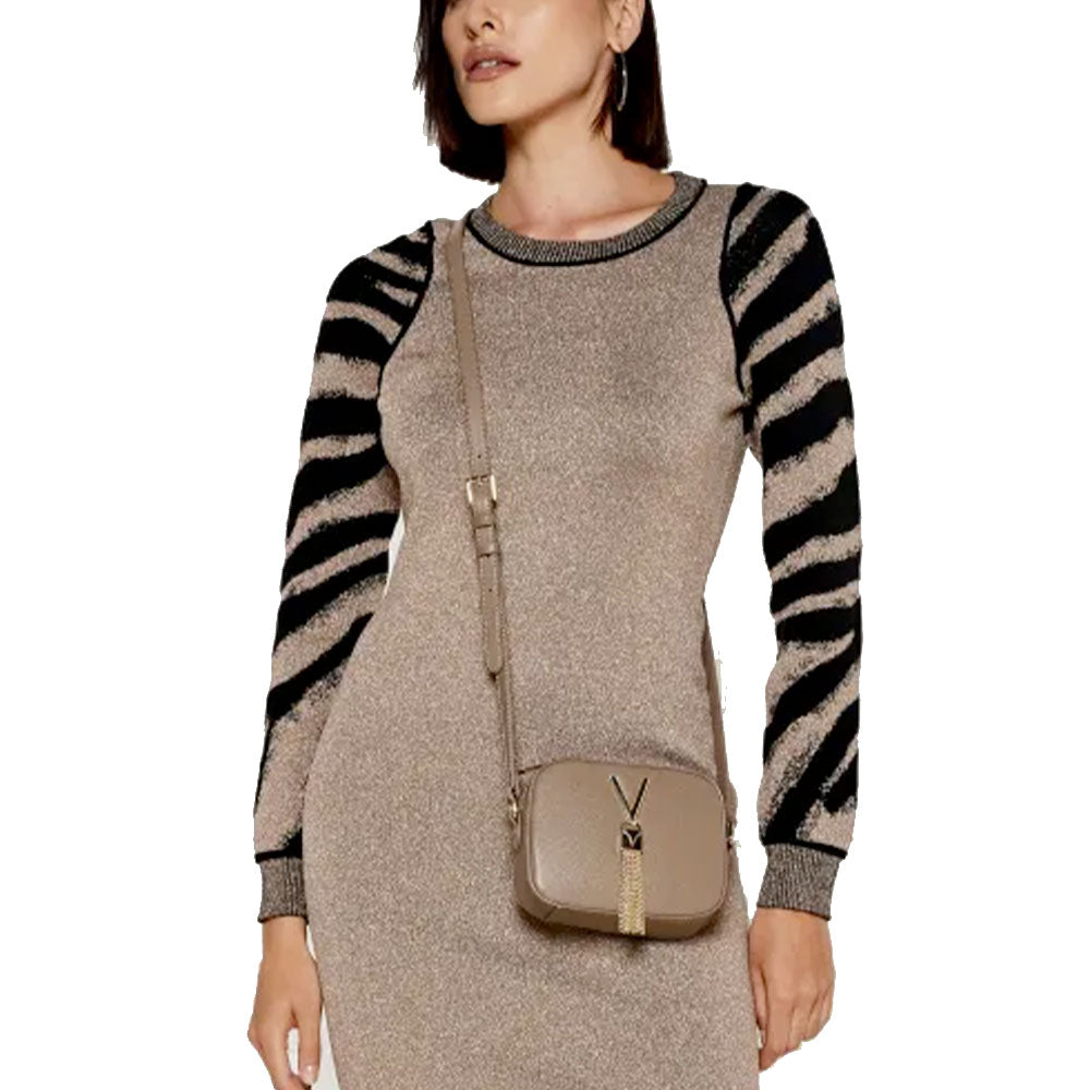 Borsa Donna a Tracolla VALENTINO BAGS linea Divina Colore Taupe - VBS1R409G