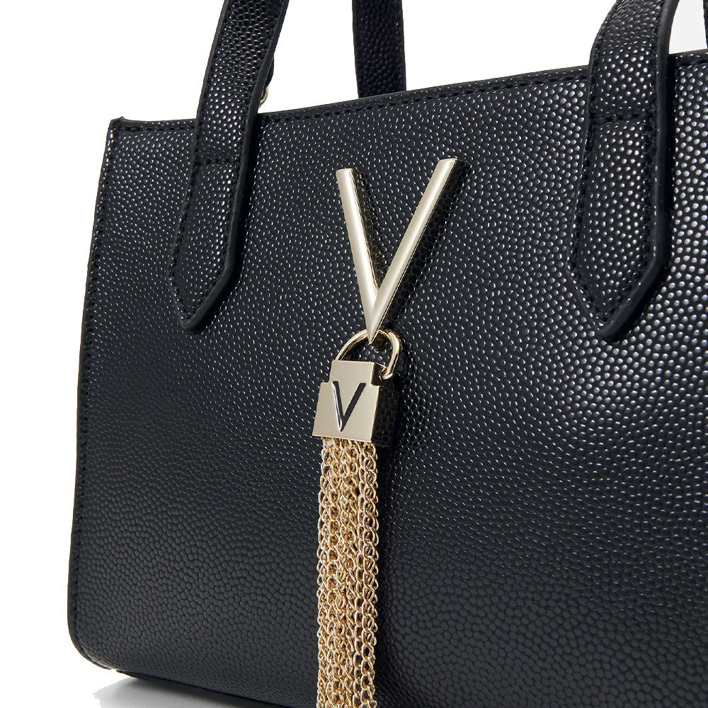 Kleine Damen-Henkeltasche VALENTINO BAGS Modell Divina in Schwarz-Gold - VBS1R415G