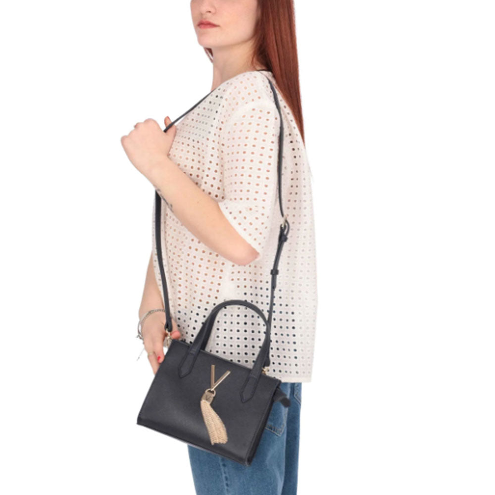 Borsa Donna a Mano VALENTINO BAGS linea Divina Colore Nero - Gold Misura Piccola - VBS1R415G