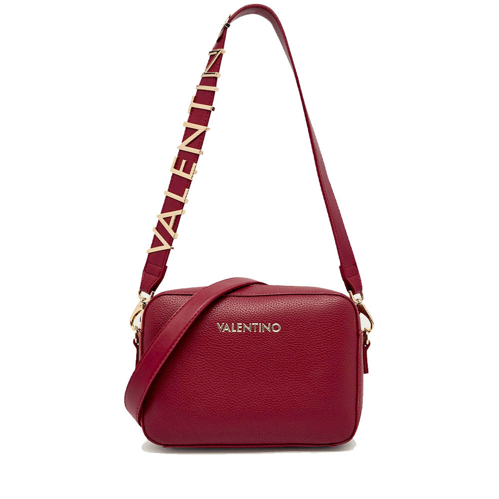 Borsa Donna a Spalla e Tracolla VALENTINO BAGS linea Alexia Colore Bordeaux Chiusa con Zip