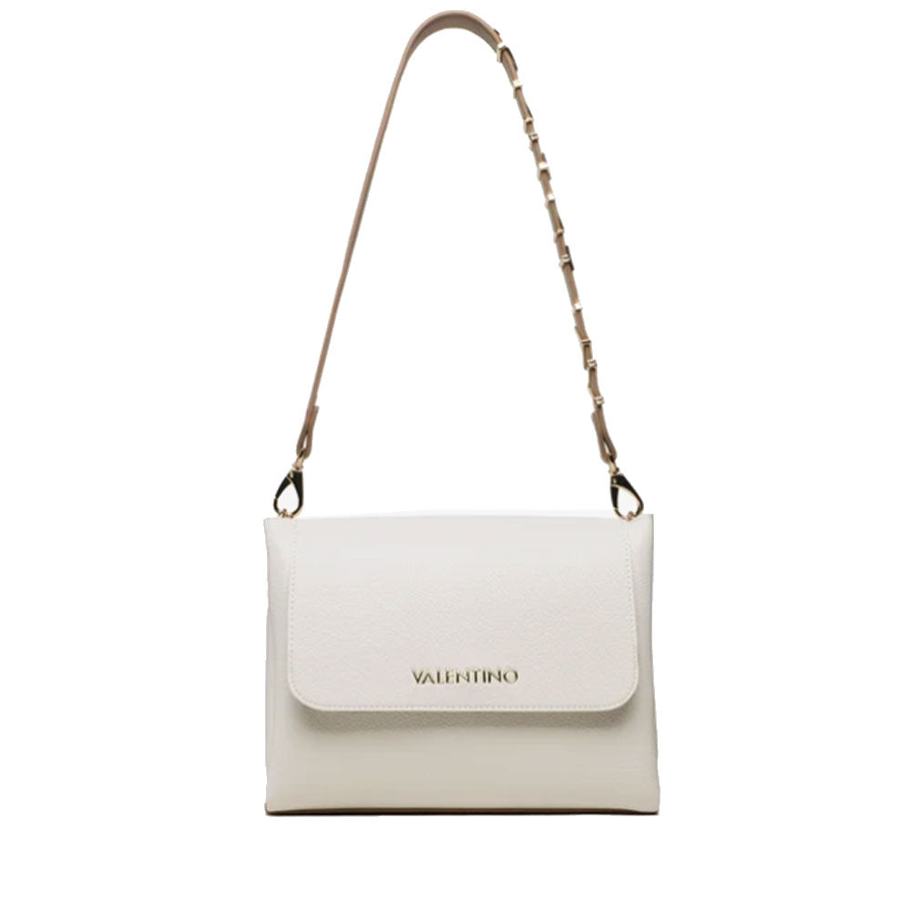 Borsa Donna a Tracolla VALENTINO BAGS linea Alexia Colore Bianco - Cuoio