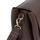 Women's Dark Brown Leather Crossbody Bag VALENTINO BAGS Alexia