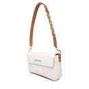 Borsa Donna a Spalla VALENTINO BAGS linea Alexia Colore Bianco - Cuoio - VBS5A804