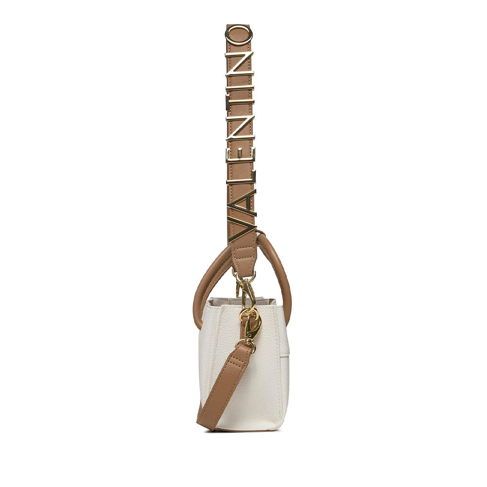 Borsa Donna a Mano Piccola con Tracolla VALENTINO BAGS linea Alexia Colore Bianco - Cuoio