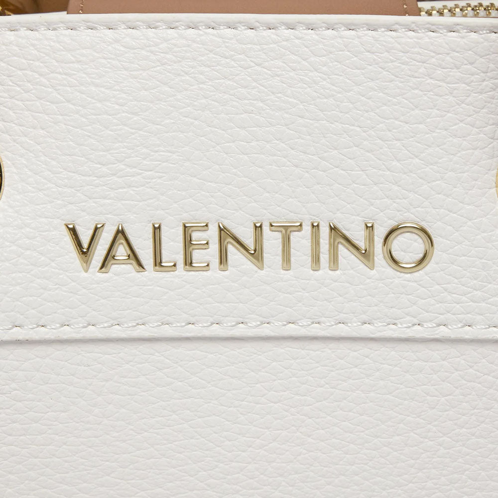 Borsa Donna a Mano Piccola con Tracolla VALENTINO BAGS linea Alexia Colore Bianco - Cuoio