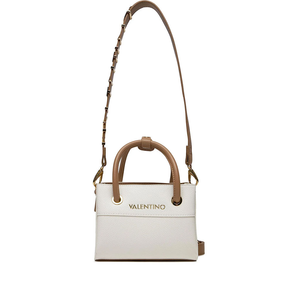 Borsa Donna a Mano Piccola con Tracolla VALENTINO BAGS linea Alexia Colore Bianco - Cuoio