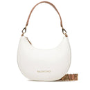 Borsa Donna Hobo a Spalla con Tracolla VALENTINO BAGS linea Alexia Colore Bianco - Cuoio