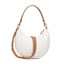 Borsa Donna Hobo a Spalla con Tracolla VALENTINO BAGS linea Alexia Colore Bianco - Cuoio