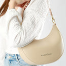 Borsa Donna Hobo a Spalla con Tracolla VALENTINO BAGS linea Alexia Colore Ecru