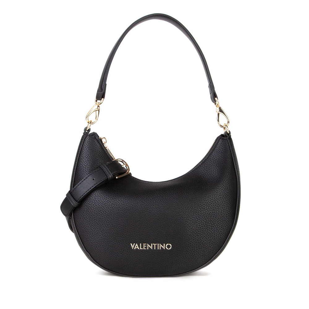 VALENTINO BAGS Hobo-Umhängetasche für Damen mit Schultergurt, Linie Alexia, Farbe Schwarz