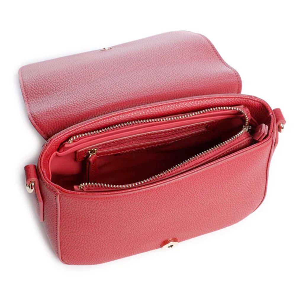 Borsa Donna a Tracolla con Pattina VALENTINO BAGS linea Brixton Colore Rubino