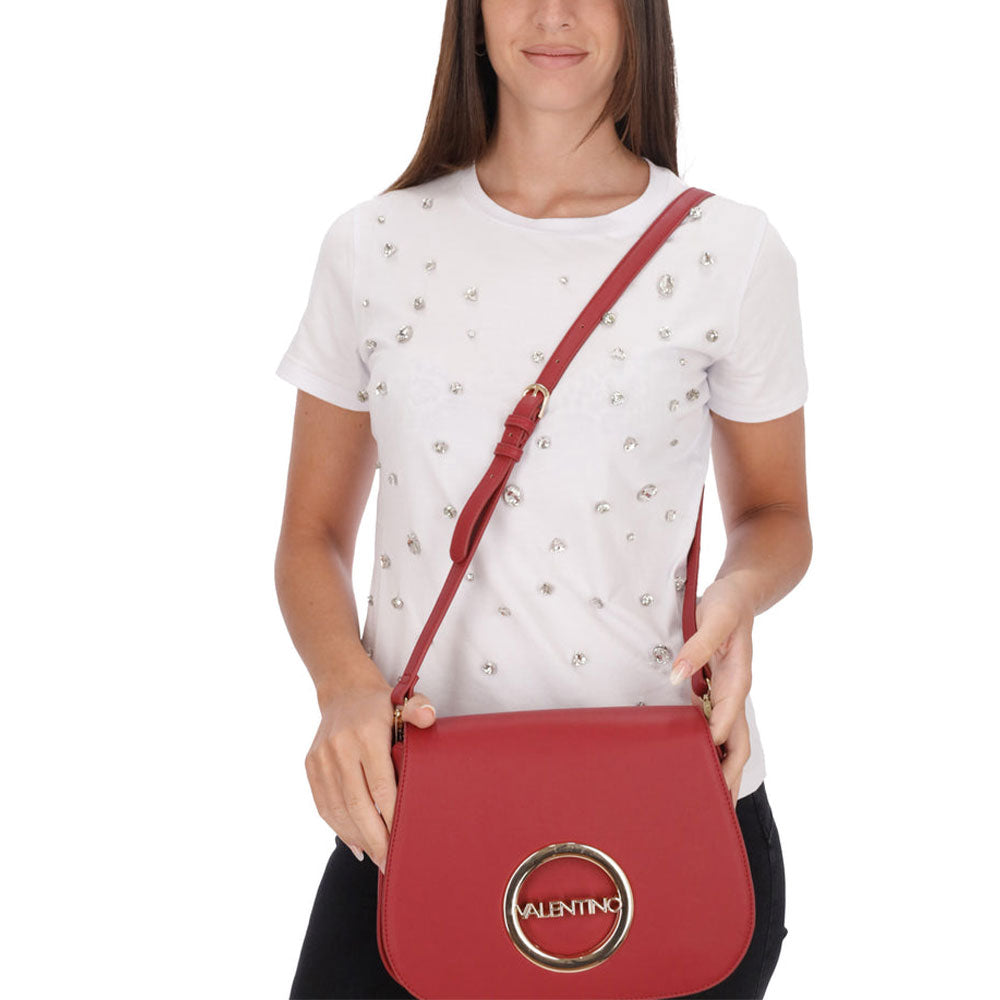 Borsa Donna a Tracolla VALENTINO BAGS linea Moses Colore Rosso Scuro