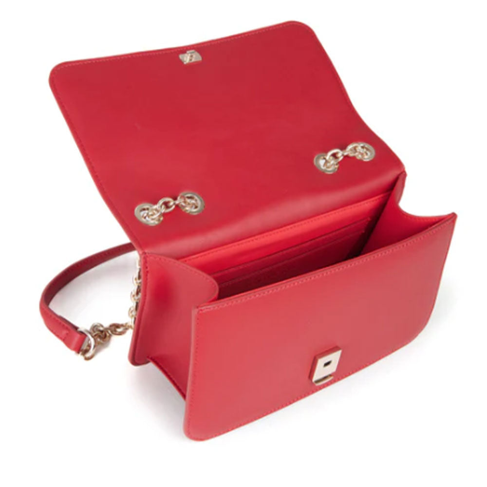 Borsa Donna a Spalla e Tracolla VALENTINO BAGS linea Brass Colore Rosso Scuro