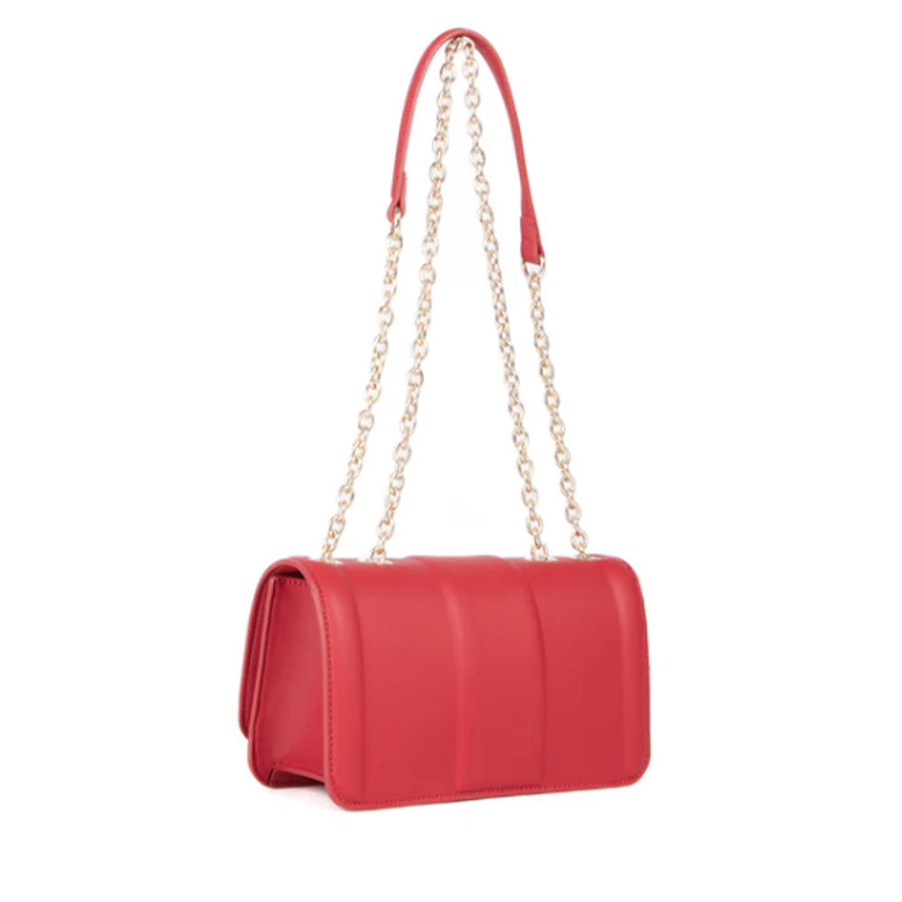 Borsa Donna a Spalla e Tracolla VALENTINO BAGS linea Brass Colore Rosso Scuro