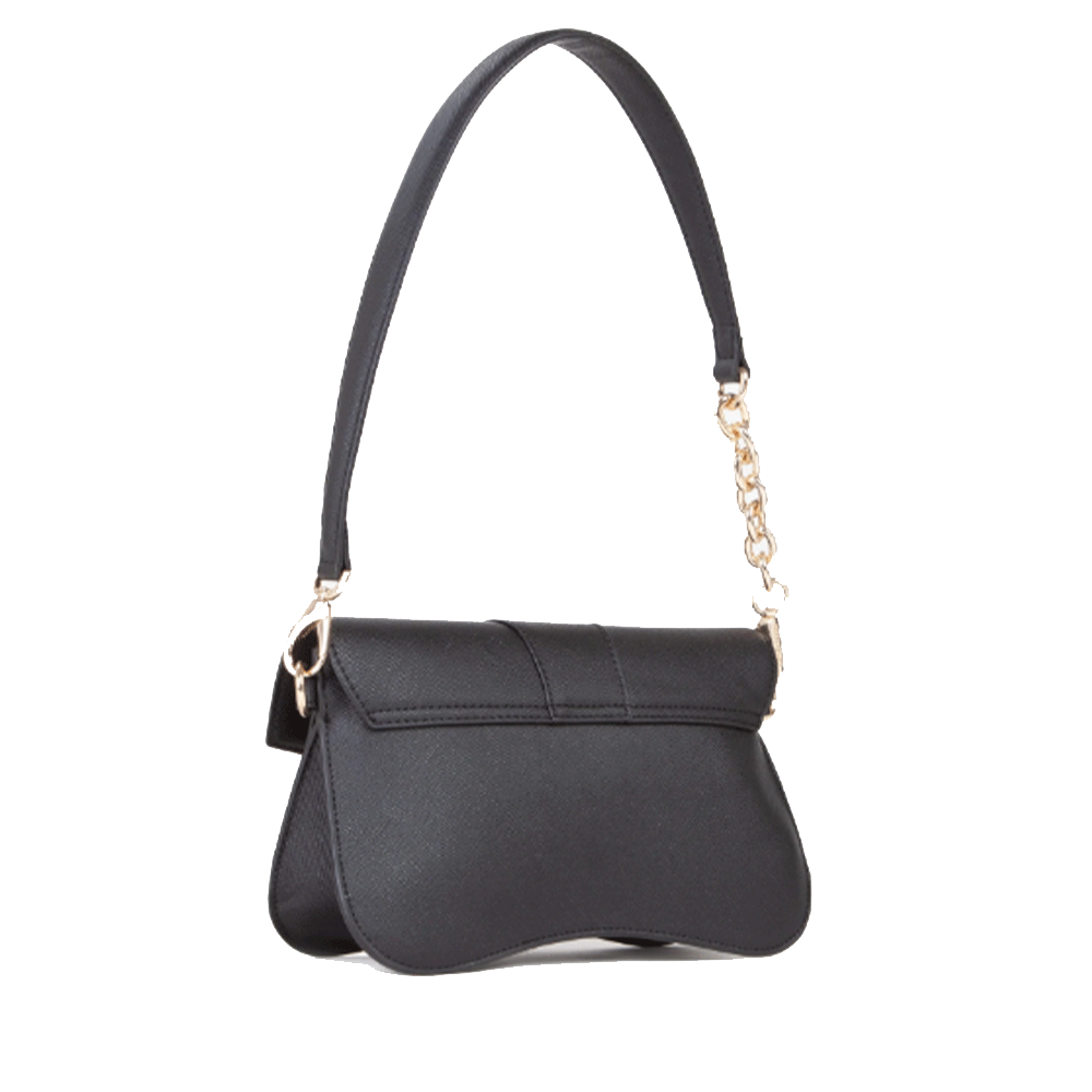 Borsa Donna a Spalla con Tracolla VALENTINO BAGS linea Unika Colore Nero Stampa Saffiano
