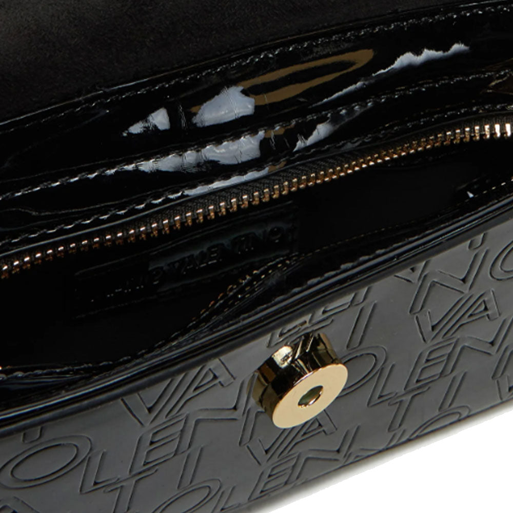 Damen Schultertasche und Umhängetasche VALENTINO BAGS Geranium Linie Schwarze Farbe