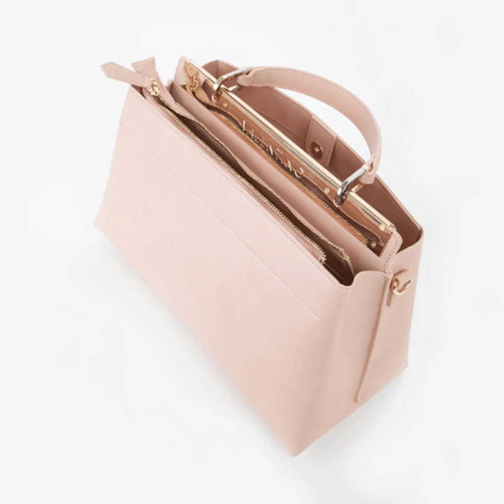 Borsa Donna a Mano VALENTINO BAGS linea Victoria colore Cipria