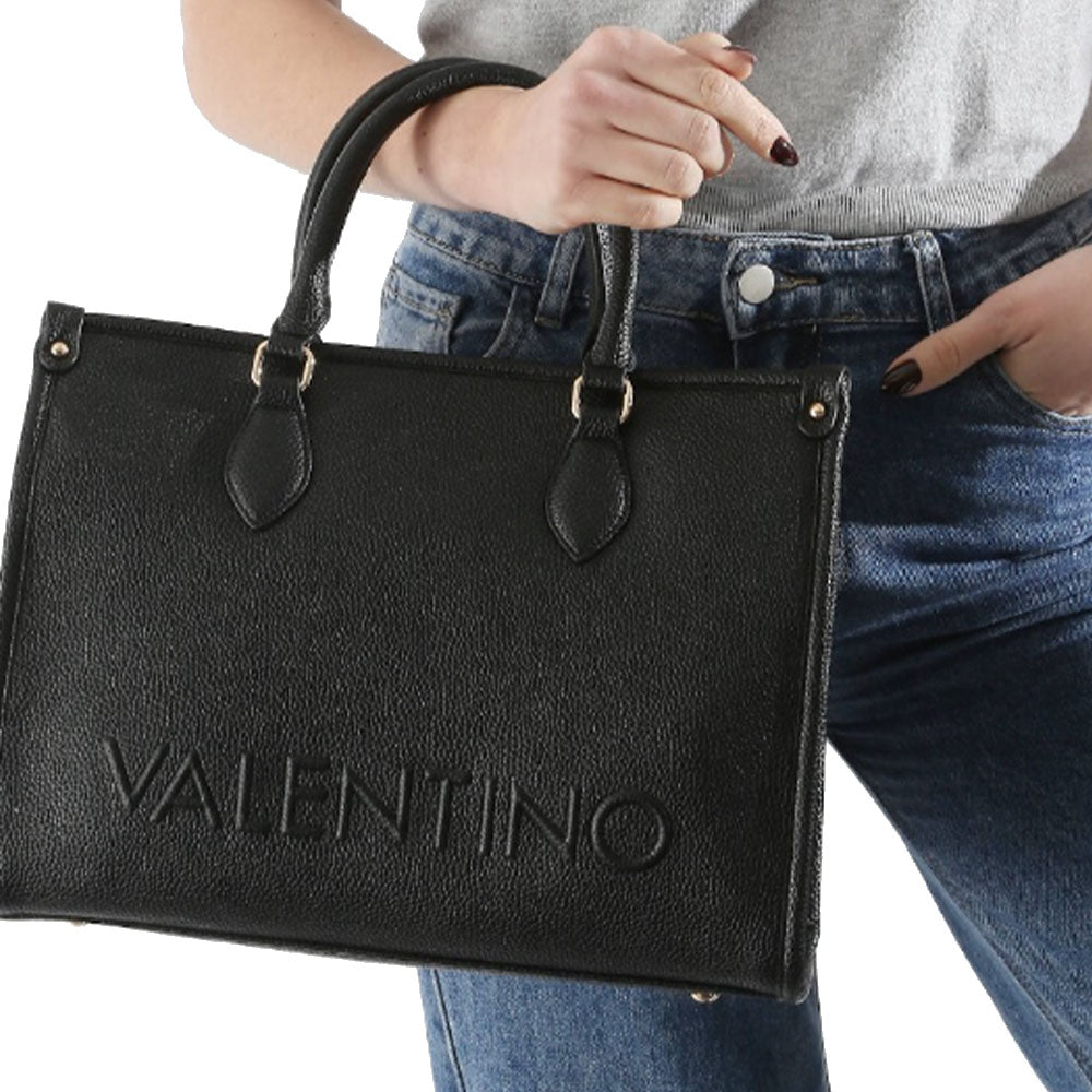 Borsa Donna a Mano con Tracolla VALENTINO BAGS linea Rised Re colore Nero