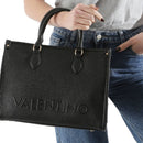 Damenhandtasche mit Schultergurt VALENTINO BAGS Rised Re Linie Schwarze Farbe