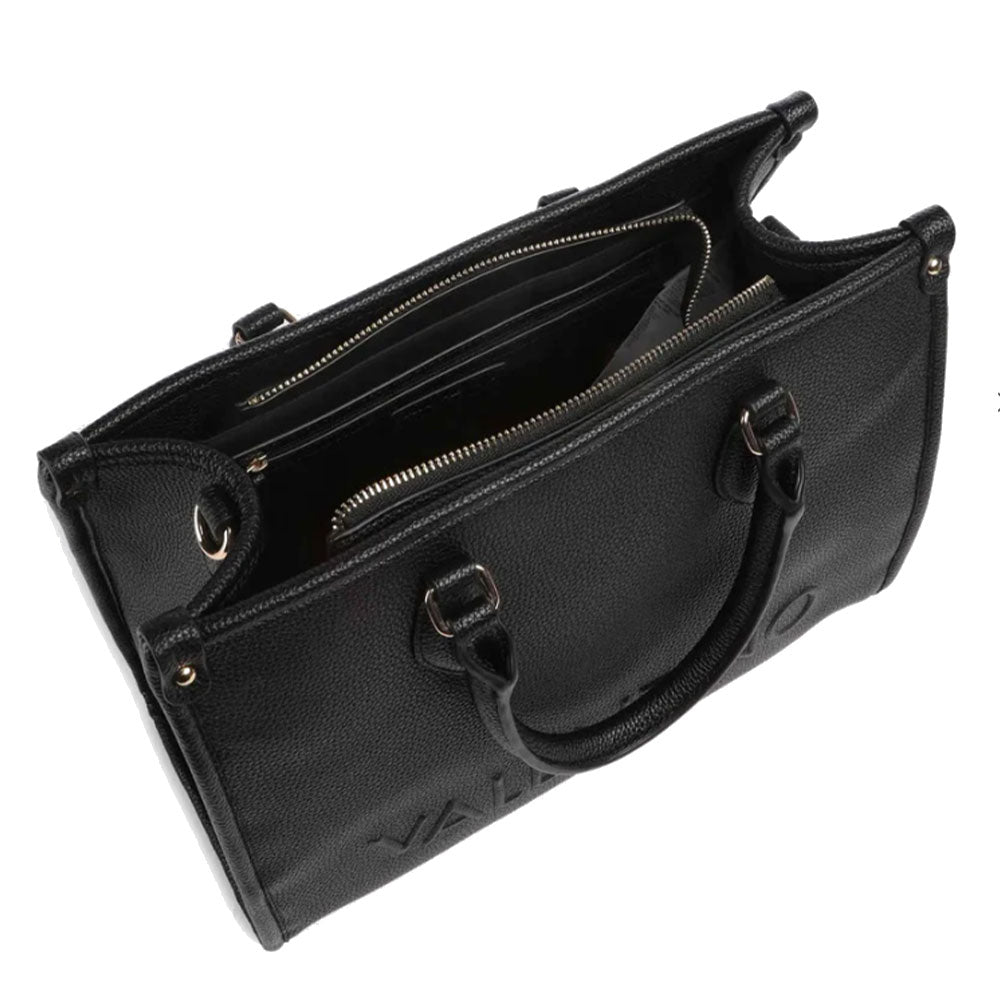 Damenhandtasche mit Schultergurt VALENTINO BAGS Rised Re Linie Schwarze Farbe