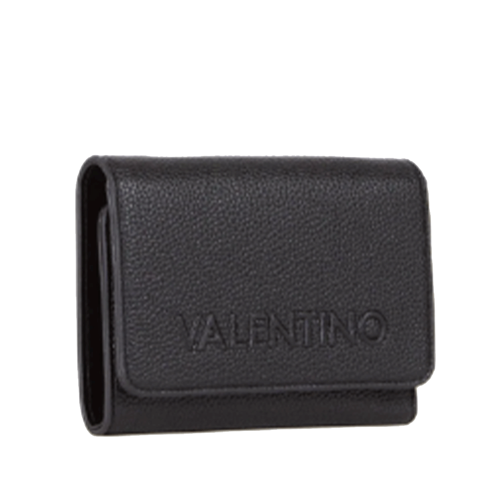 Portafoglio Donna Piccolo VALENTINO BAGS Chiuso con Bottone Linea Rised Re Colore Nero