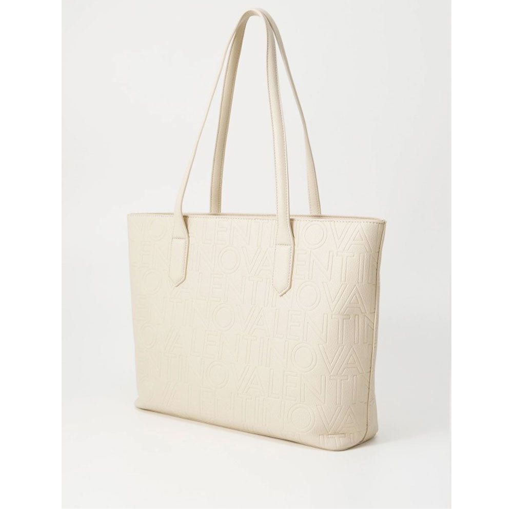 Borsa Donna Shopper a SpallaVALENTINO BAGS linea Pansy colore Ecru