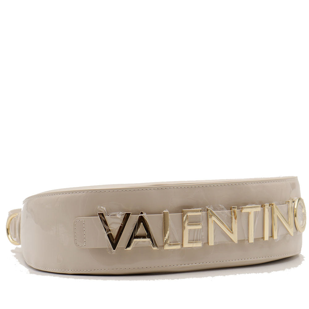 Damen-Beuteltasche VALENTINO BAGS Modell Shelby aus Lackleder in Ecru
