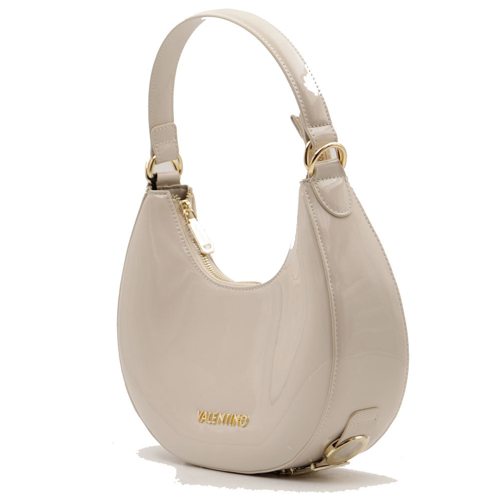 Damen-Beuteltasche VALENTINO BAGS Modell Shelby aus Lackleder in Ecru