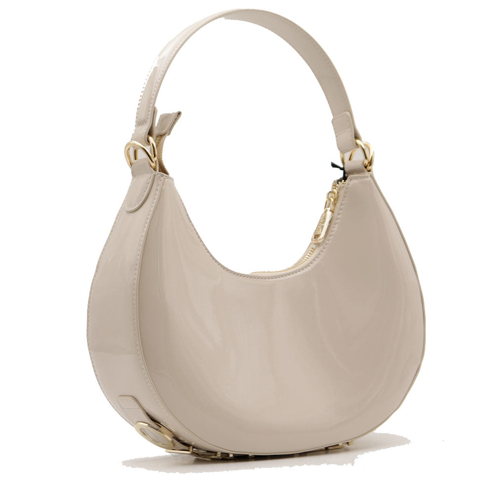 Damen-Beuteltasche VALENTINO BAGS Modell Shelby aus Lackleder in Ecru