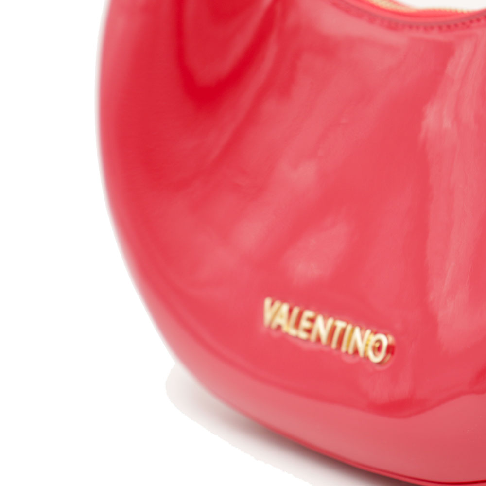 Damen-Beuteltasche VALENTINO BAGS Modell Shelby aus Lackleder in Rubin