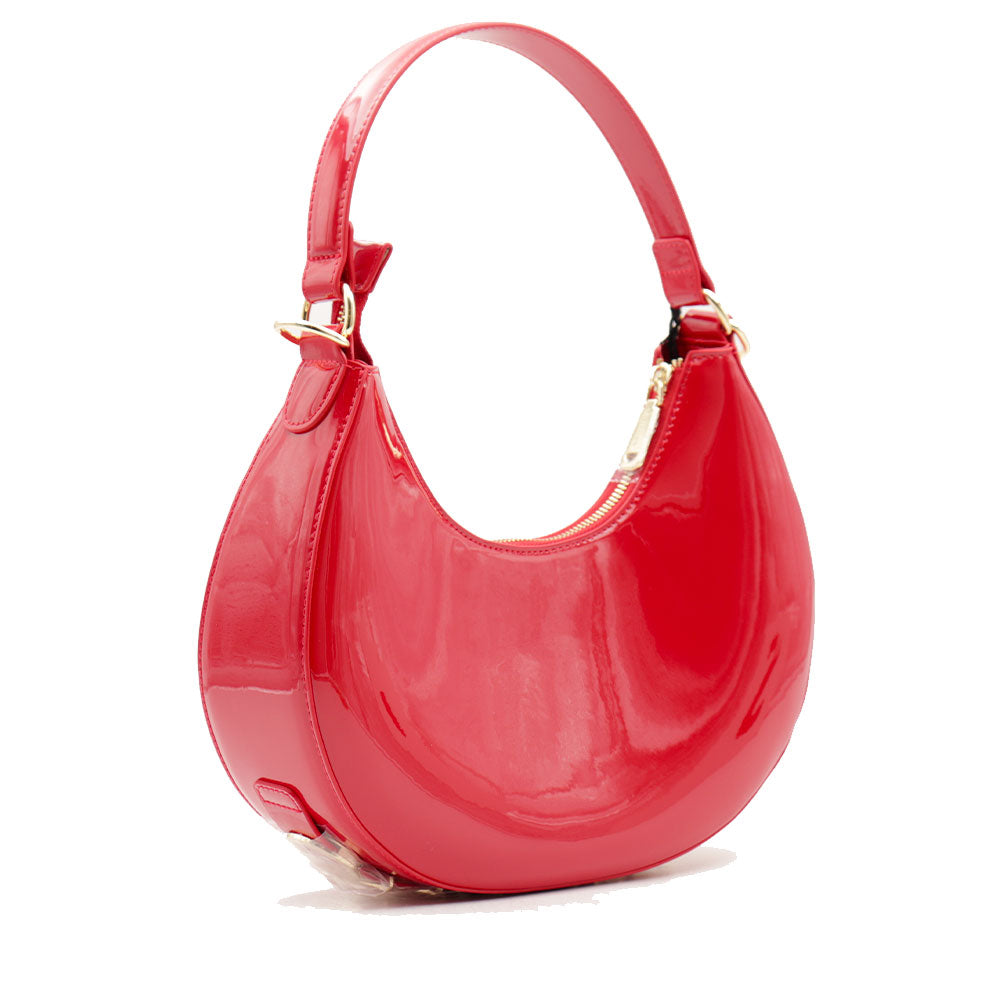 Damen-Beuteltasche VALENTINO BAGS Modell Shelby aus Lackleder in Rubin