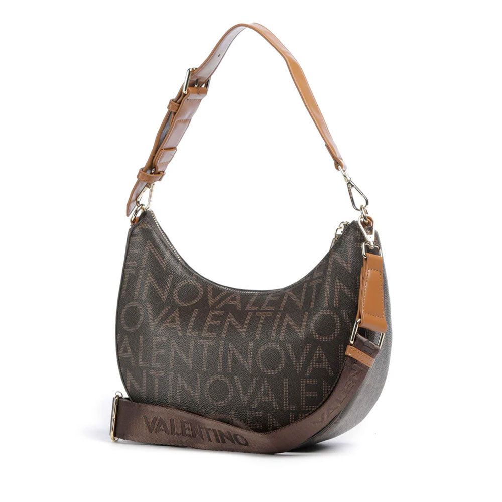 Borsa Donna Hobo a Spalla VALENTINO BAGS linea Regina Re Colore Moro - Naturale