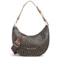 Women's Dark Brown and Natural Hobo Shoulder Bag VALENTINO BAGS Regina Re