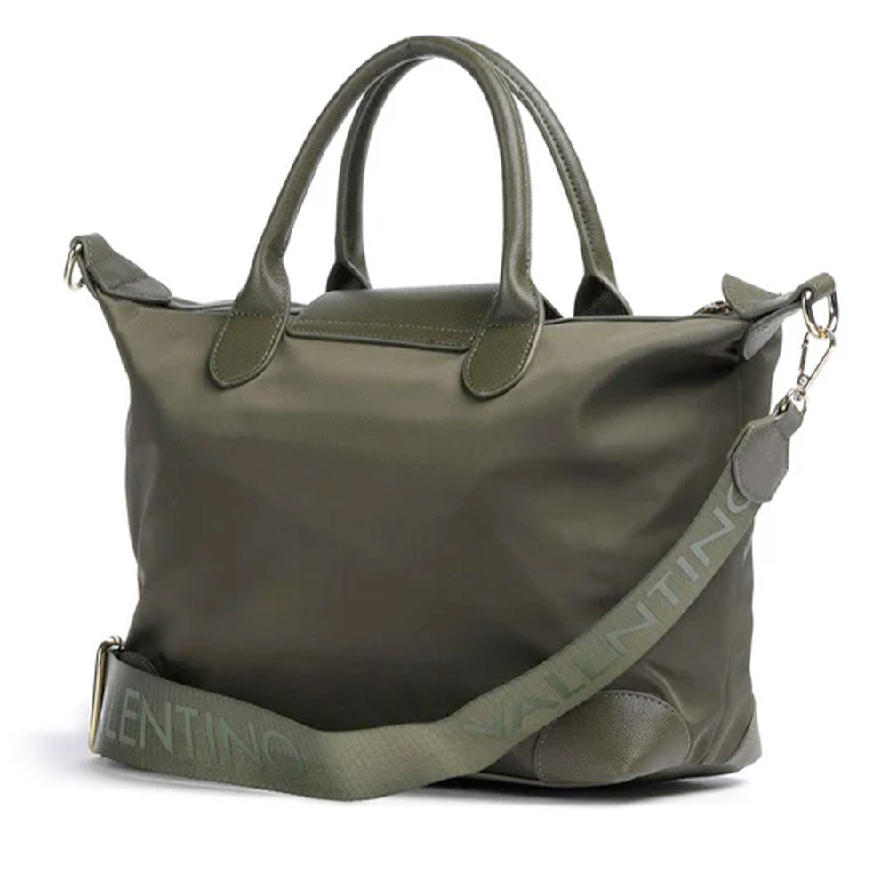Borsa Donna a Mano con Tracolla in Tessuto VALENTINO BAGS linea Jolly Re Colore Verde Militare