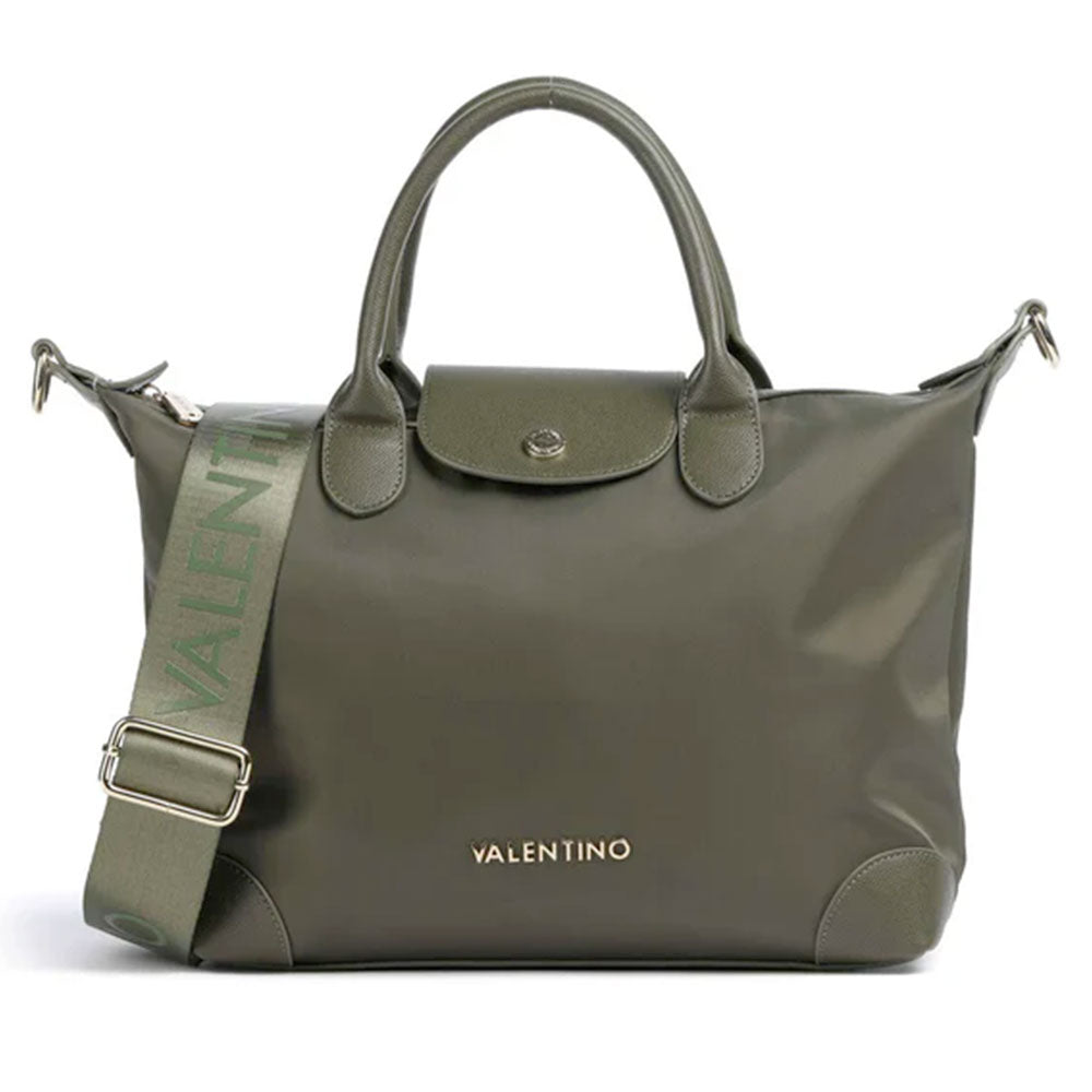 Borsa Donna a Mano con Tracolla in Tessuto VALENTINO BAGS linea Jolly Re Colore Verde Militare
