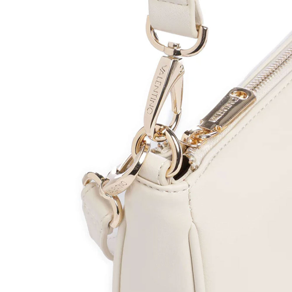 Borsa Donna a Spalla con Tracolla VALENTINO BAGS linea Clio Re Colore Ecru