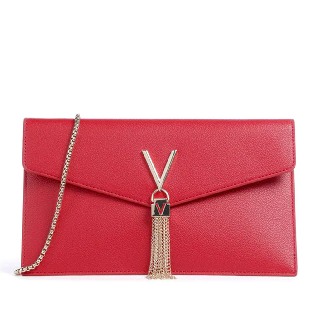 Borsa Donna Piatta a Tracolla VALENTINO BAGS linea Luxe Colore Rubino