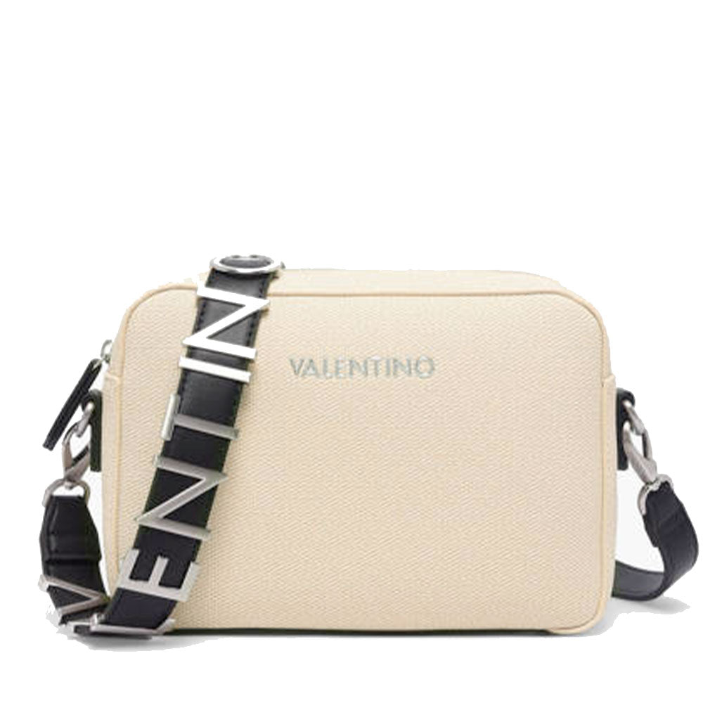 Borsa Donna a Tracolla VALENTINO BAGS linea Alexia Summer Colore Naturale - Nero Chiusa con Zip