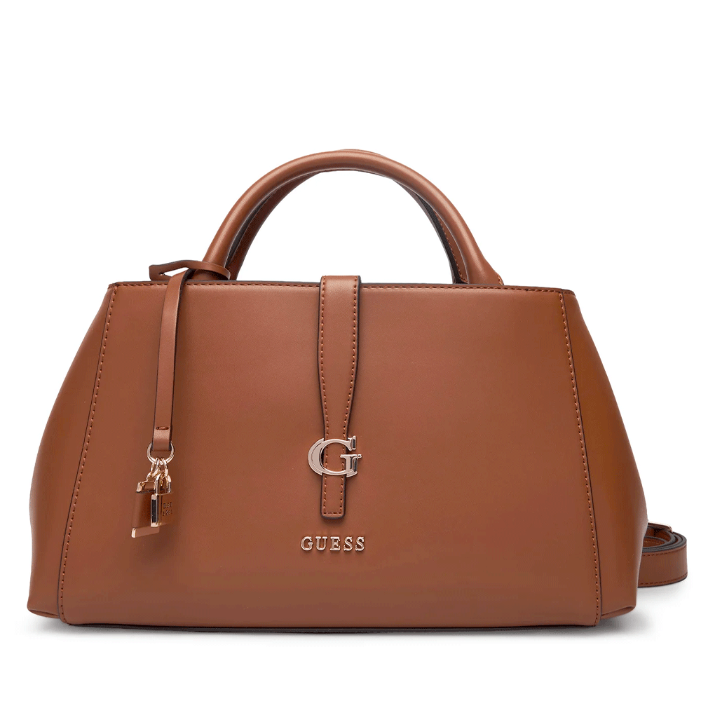 Borsa Donna a Mano GUESS Linea Carrie Colore Cognac