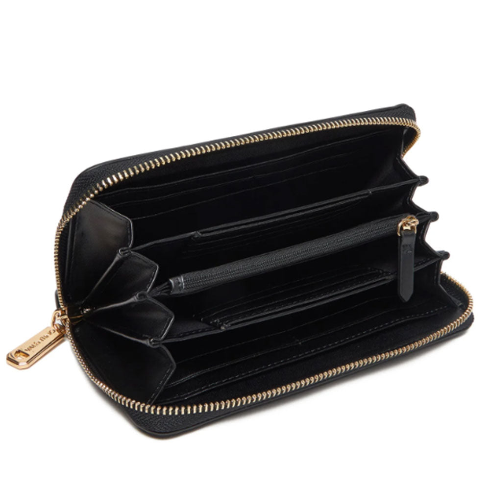 Portafoglio Donna VALENTINO BAGS Zip Around Linea Jasmin Colore Nero Misura Grande