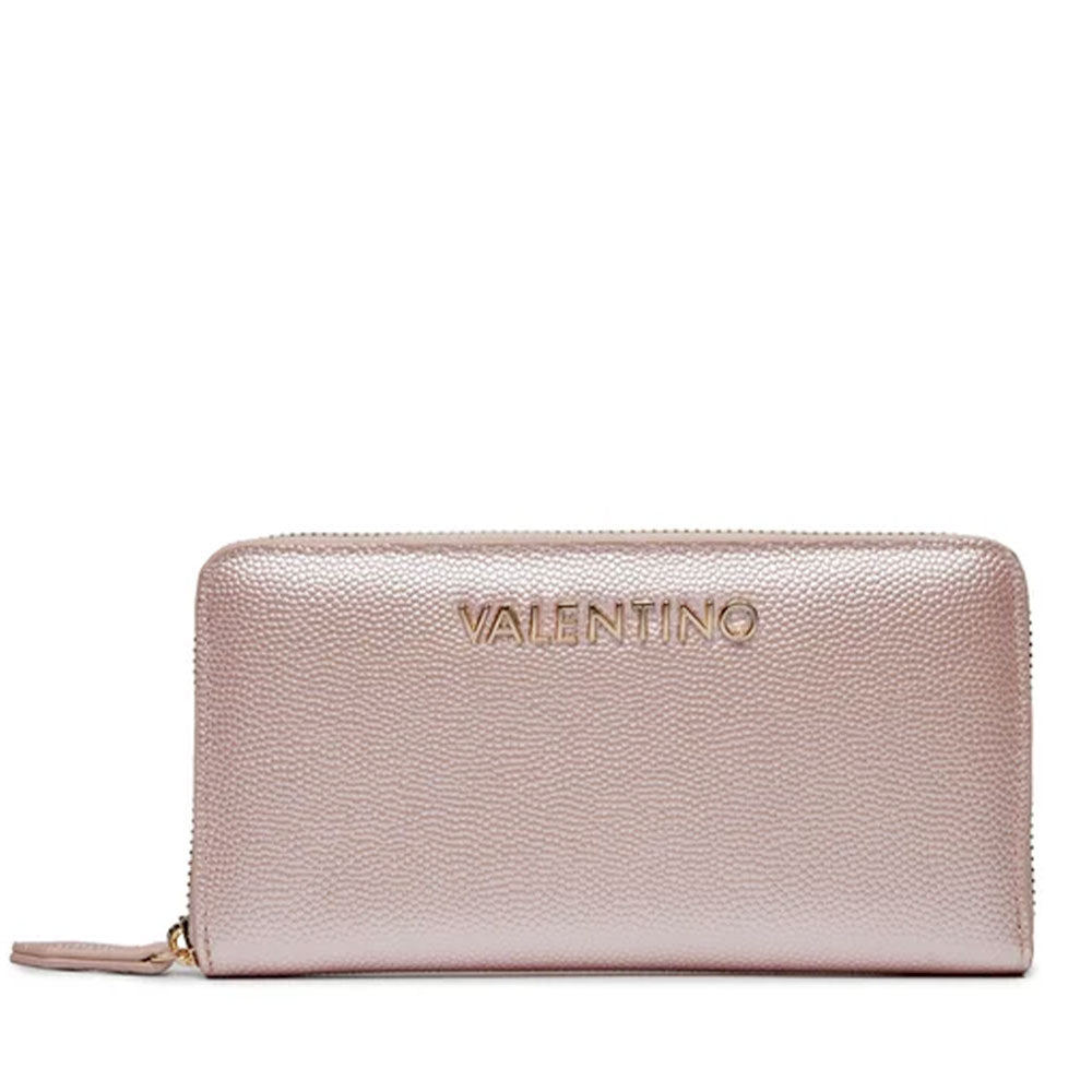 Portafoglio Donna VALENTINO BAGS Chiuso con Zip Linea Divina Colore Oro Rosa