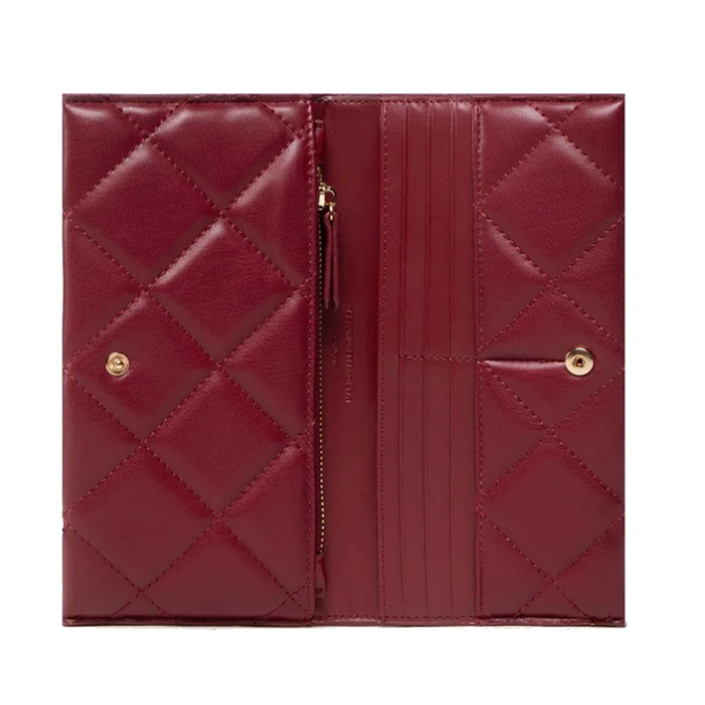 Women's Burgundy Snap Button Wallet VALENTINO BAGS Ada