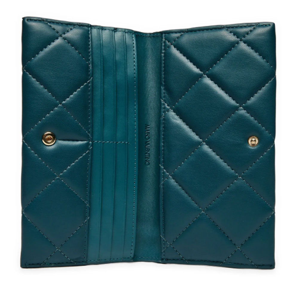 Portafoglio Donna VALENTINO BAGS Chiuso con Bottone Linea Ada Colore Ottanio